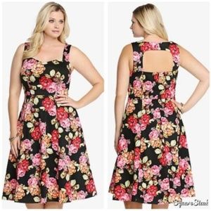 Torrid Swing Cutout Back Skater Dress